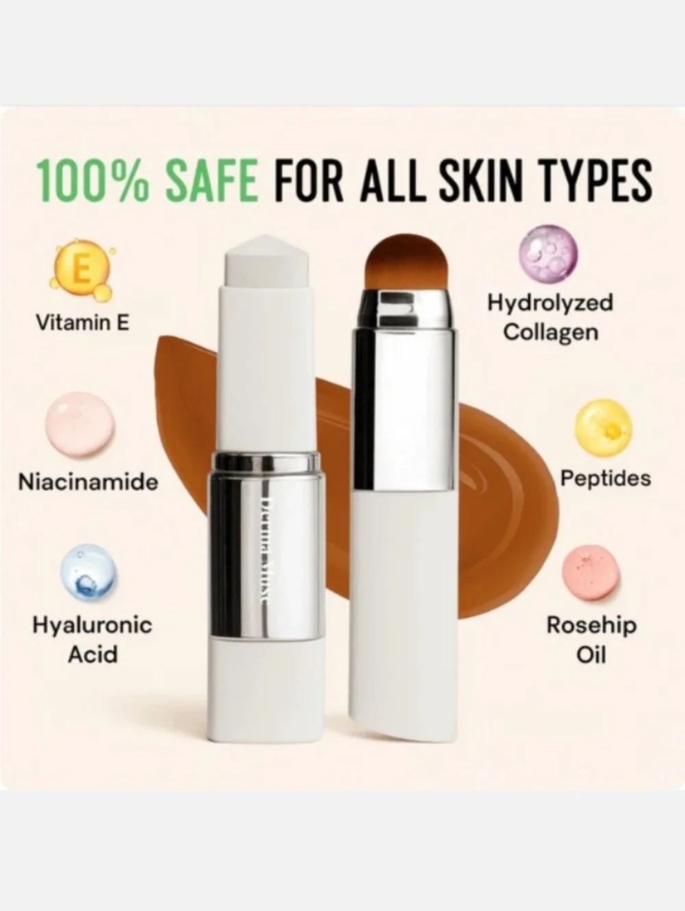 Derma Muse NIB/SEALD Korean Color Adapting Foundation Stick  (NATURAL)